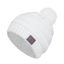 Wireless Music Beanie Hat with Bluetooth Headphone Winter Warm Pompon Knit Ha...