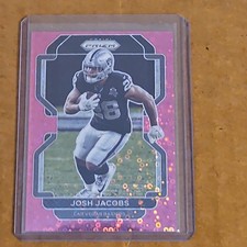 Josh Jacobs 2021 Prizm #180 Pink No Huddle Prizm SP 15/15 - Bookend Raiders 