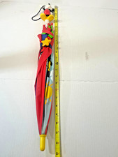 Vintage Pyramid Disney Multi-Color MICKEY MOUSE UMBRELLA W/Mickey Mouse Handle