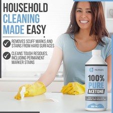 500ML 100% Pure Acetone Super Strength Glue and Adhesive Remover Strips Paint,