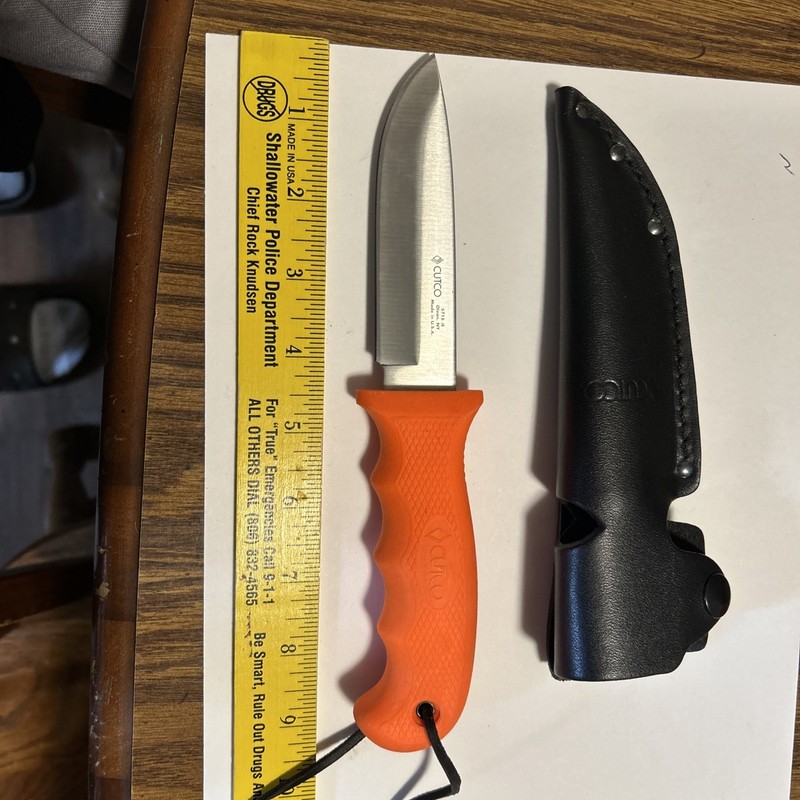 Cutco 5718 JE Orange with Original Cutco Leather Sheath USA Made