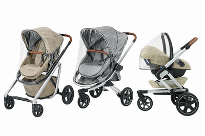 Regenschutz für einen Bebe Confort, hergestellt in Großbritannien aus superweichem klarem PVC