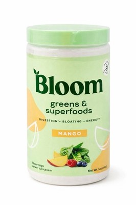 Bloom Greens & Superfoods Mango Powder Digestive Support 25 Servings 2 Pack