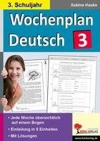 Wochenplan Deutsch / Klasse 3 | Sabine Hauke | Deutsch | Taschenbuch | 80 S.
