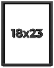 18x23 Shadow Box Frame Black | 1 inches Deep Real Wood Contemporary Shadowbox Di