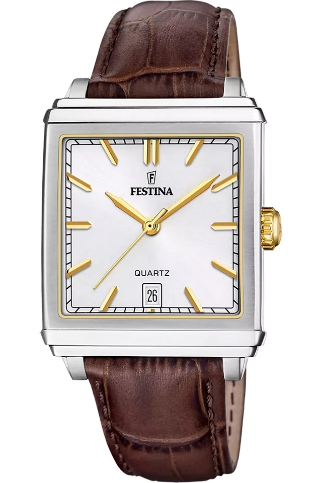 Montre Homme Festina F20681/4 Carrée À Cadran Analogue Quartz Acier