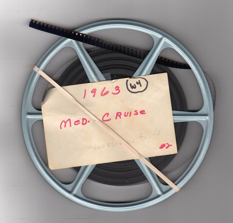 Mediterranean vacation 1963 - 8mm amateur film - 250 ft on metal reel
