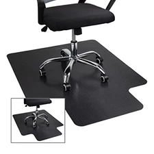  Office Chair Mat for Hardwood Floors, Under Desk Floor Protector, 2-Pack Black