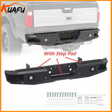 For 1999-2016 Ford Super Duty F250 F350 Heavy Duty Rear Bumper W Led Fog Lights
