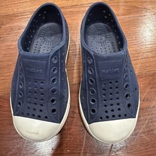 Native Jefferson toddler little Kids Slip-On Shoes Navy White Rubber Waterproof