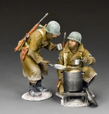 BBA104 "Chow Time" King & Country Toy Soldier Miniatures  Battle of the Bulge