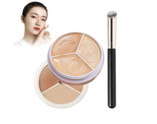 Upgraded Tri-Color Concealer Palette of Covers Acne Marks Dark Circles