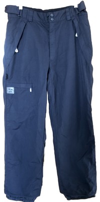 KEMPER Insulated Snowboard Pants Black Large Waterproof Pockets Style 3309