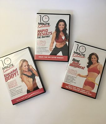 10 Minute Solution: Rapid Results ~ KnockOut Body ~BestBelly Blaster Lot (3) DVD