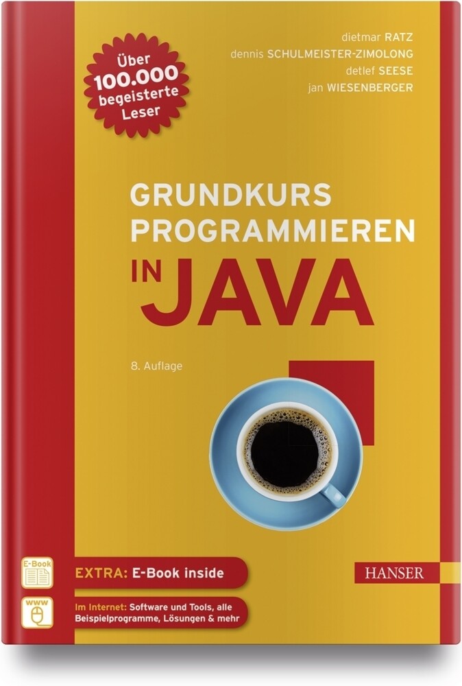 Thumbnail - Grundkurs Programmieren In Java, M. 1 Buch, M. 1 E-book | Dietmar Ratz