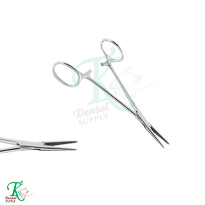 Kit Sutura Chirurgico XCEL - Forbici Iris Curve E Pinza Adson Brown Con Piattaforma - Atraumatico
