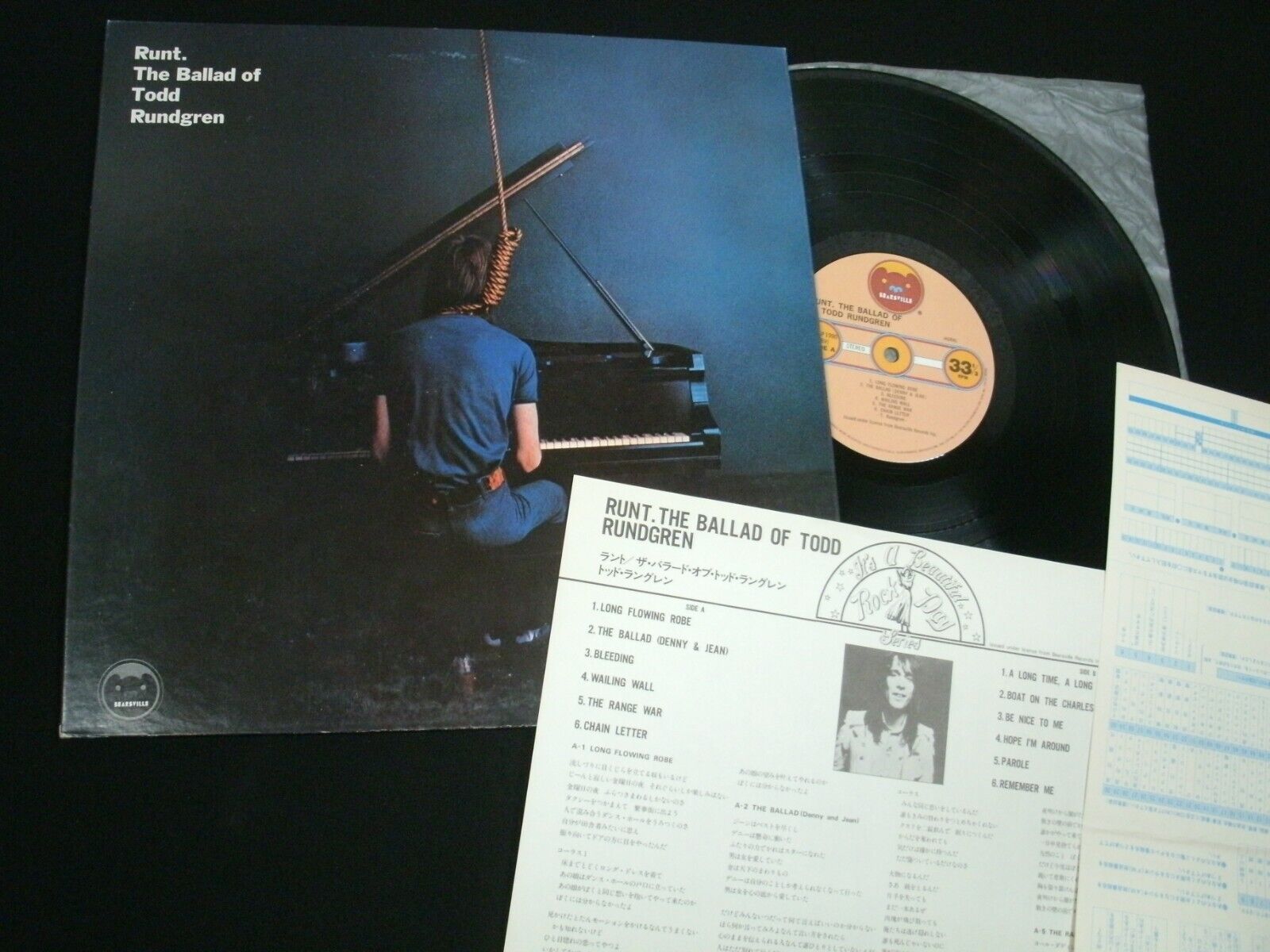 Todd Rundgren - The Ballad of - 1971 Japan Vinyl 12'' Lp/ Exc./ Vocal Pop Rock