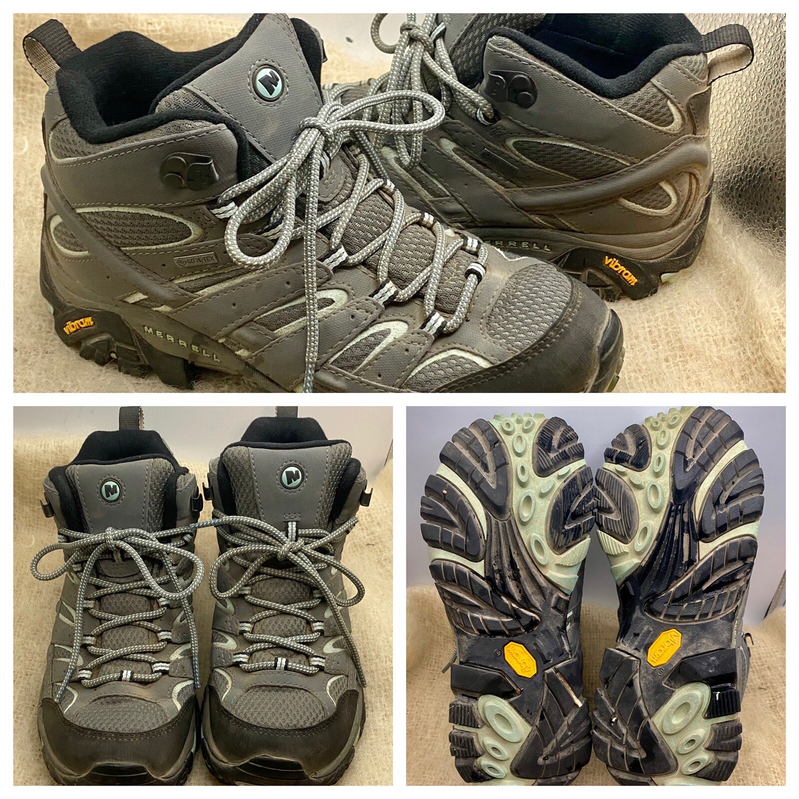 Merrell Moab 2 Mid stivali da trekking trail grigio fango J06060W donna taglia US 7 5 EUR 38
