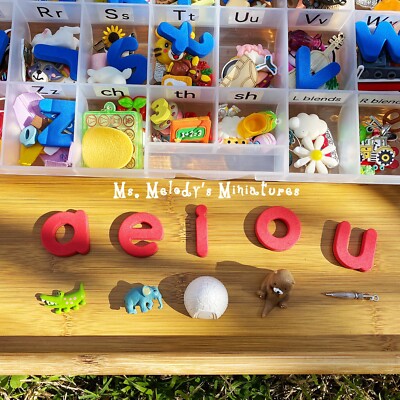 Alphabet Phonic Kit Digraph Blend Montessori Miniature Objects Letter Sound SLP