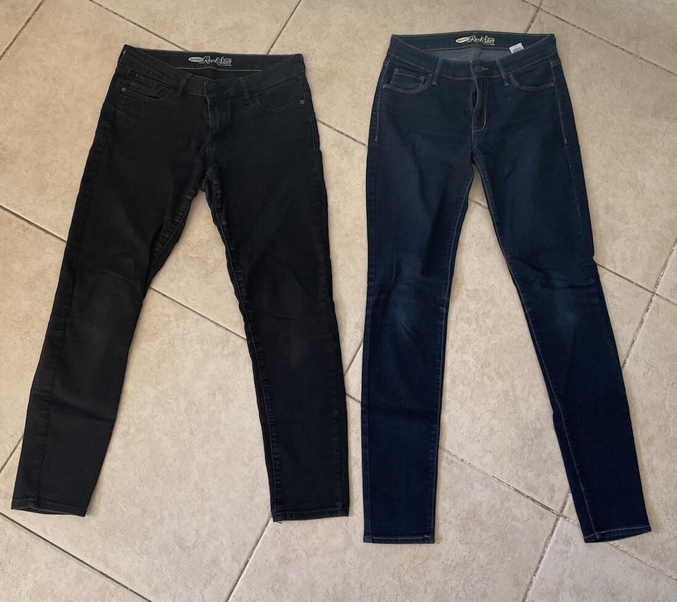 LOT 2 Pair Old Navy Rockstar Skinny Jeans Sz 6 eBay
