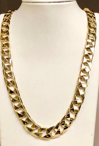 14kt Solid Yellow Gold Handmade Curb 