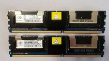  Lot of 2 Nanya 2x2GB 2Rx8 PC2-5300F DDR2 Memory Module NT2GT72U8PD2BD-3C 4GB