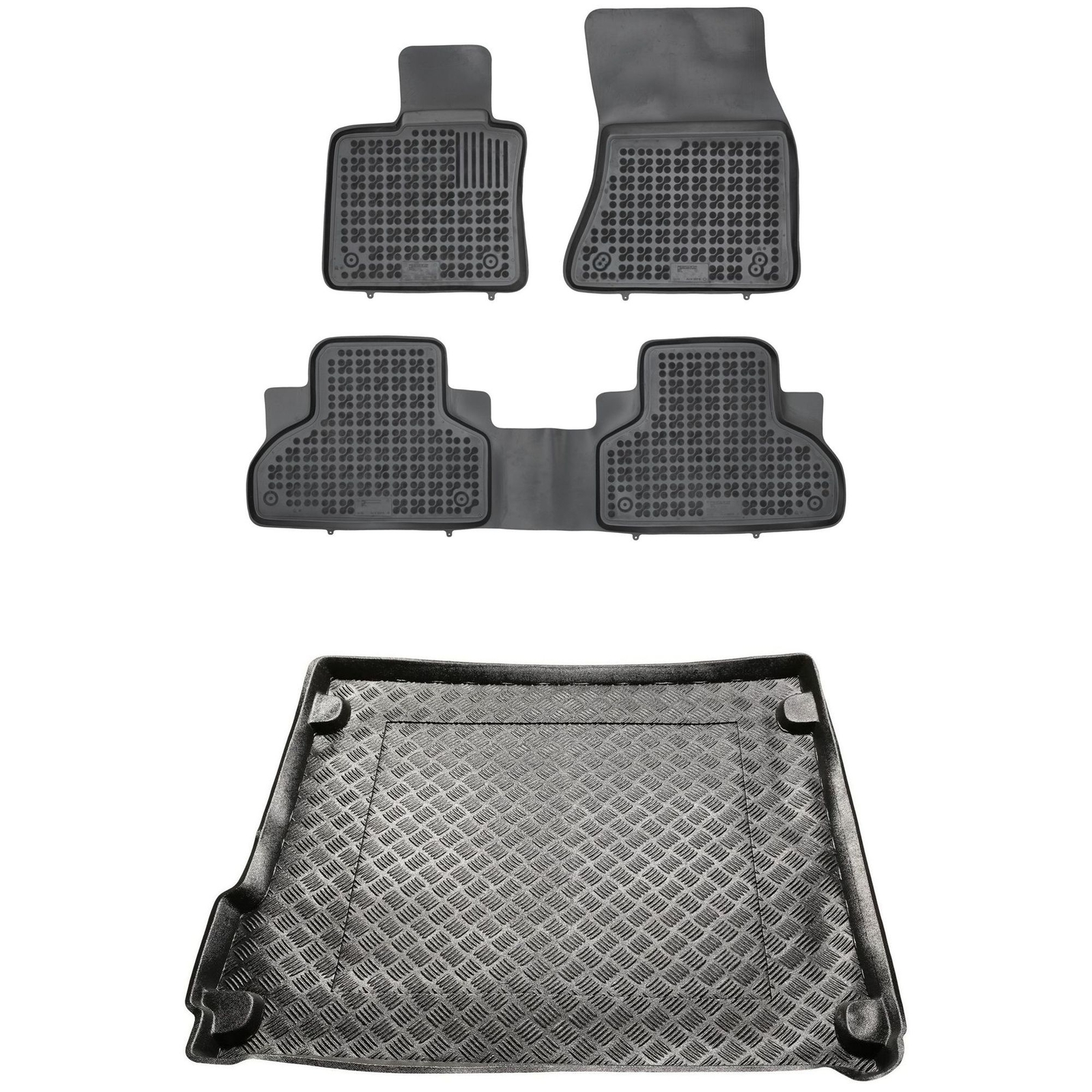 Jeu de tapis de coffre PE et tapis de sol compatibles avec BMW X5 F15 ans 2013-2018