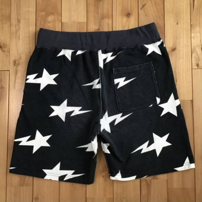 BAPE STA logo sweat shorts a bathing ape star Navy Size L | eBay