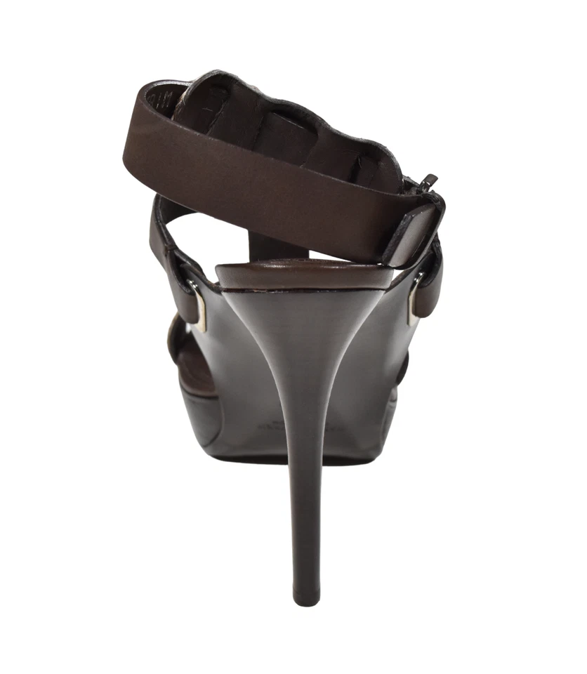 Ralph Lauren Purple Label Brown Zebra Print Hair Calf Leather Sandals 8 New $795 - Image 4 of 4