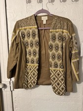 Chicos Size 1 - Women s Brow Blazer Wi To 3/4 Sleves