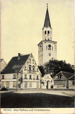PC LETTLAND MITAU JELGAVA ALTES RATHAUS DREIFALTIGKEITSKIRCHE (a50368)