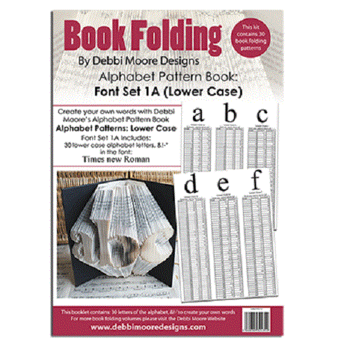Debbi Moore Book Folding Pattern Book Alphabet Font Set 1A (Lower Case) - Picture 3 of 3