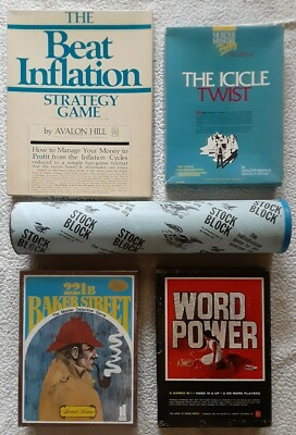 Lot of 8 Vintage and Modern Board Games - Life, Monopoly, Word Power, etc.