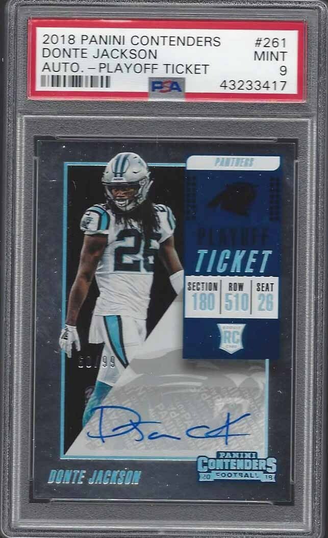 Donte Jackson Panini Contenders #261 Autograph-Playoff Ticket