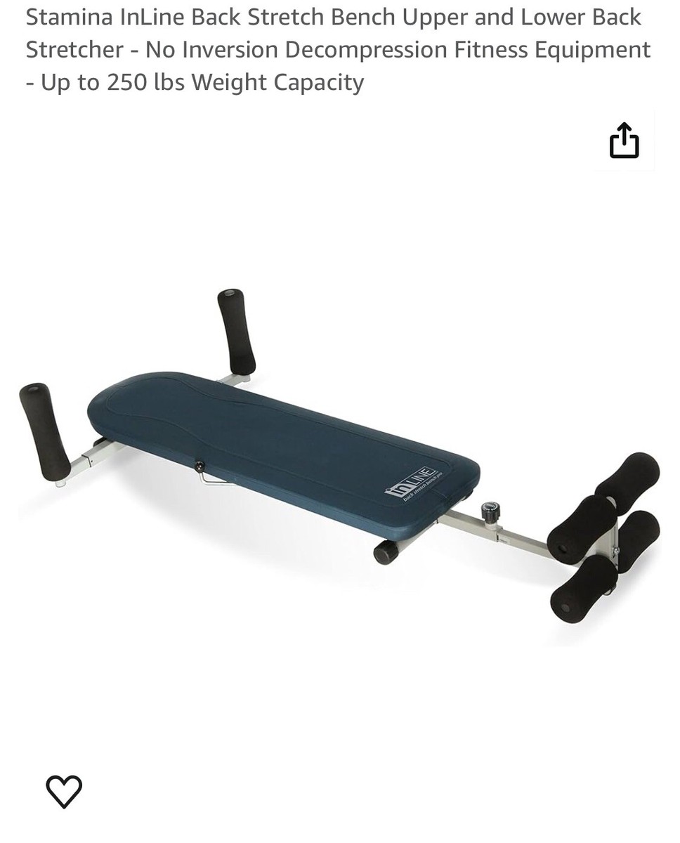 Stamina InLine Back Stretch Bench Upper And Lower Back Stretcher No  Inversion