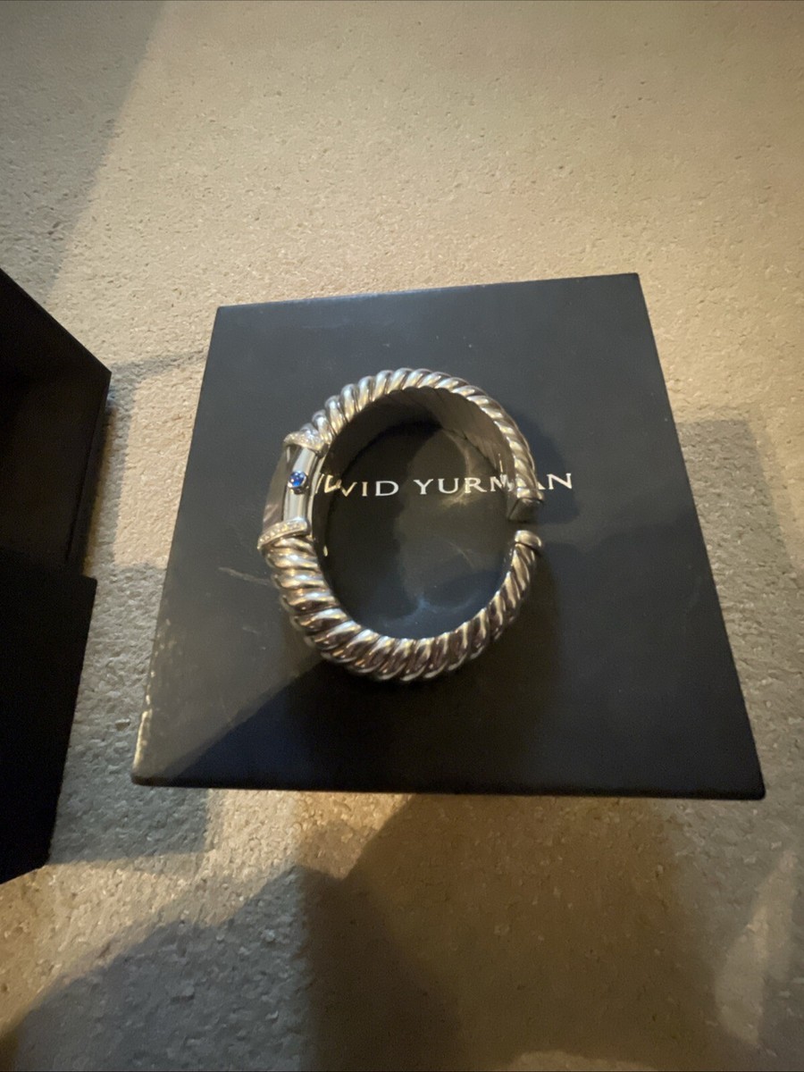 David Yurman Waverly Cable Cuff Watch Diamond MOP Gold Sterling Silver T209-M David Yurman Waverly Cable Cuff Watch Diamond MOP Gold  main image 3