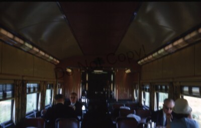 Innenraum Pullman Wagen Union Pacific Railroad Zug Original 1968 Foto Dia