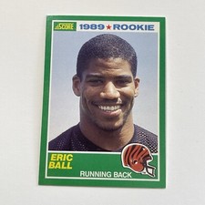 1989 Score Football Eric Ball Cincinnati Bengals RC Rookie Card #264. rookie card picture