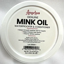 Angelus Genuine Mink Oil Waterproofer And Conditioner 7.6 oz / 215gm for Leather