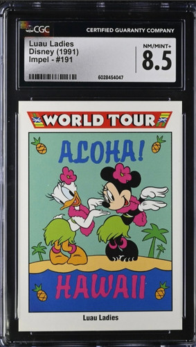 1991 Impel Disney Collector Cards #191 Luau Ladies Minnie & Daisy CGC 8.5
