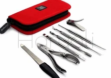 Unisex Manicure Pedicure Stainless Steel 7 pieces Grooming kit Set Zipper Case