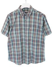 JACK WOLFSKIN Shirt Men's SMALL Short Sleeve Spread Plaid Button Up