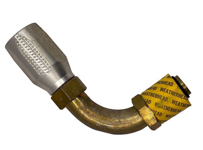 Weatherhead 24712D-Z72 90 Elbow Crimp Hose End (Perm) Fitting - LOT OF 2 