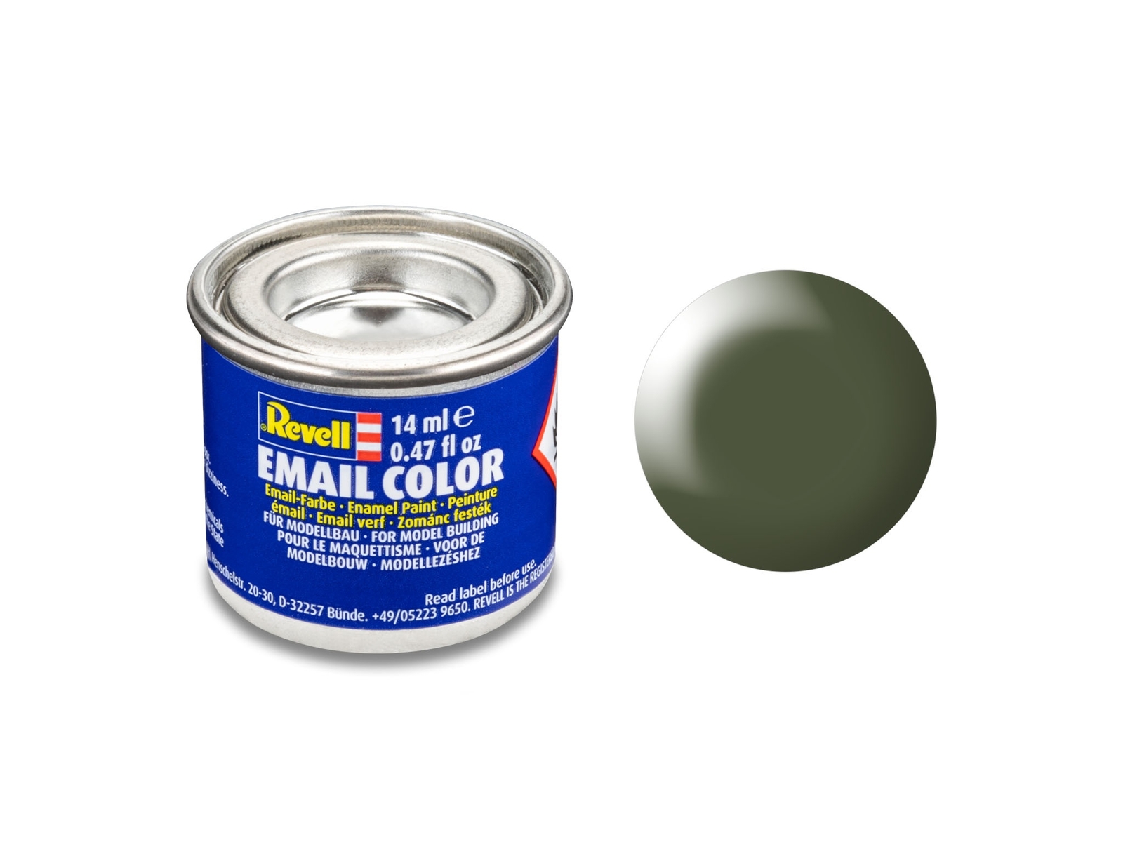 Revell 32361 No.361 Matt Silk Olive Green Enamel Paint 14ml Tin