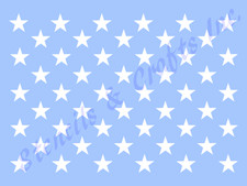3/4" STAR STENCIL "50 STARS" TEMPLATE AMERICAN PATRIOTIC FLAG NEW 10.50" x 7.50"
