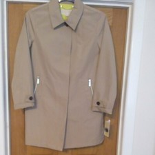Michael Kors Coat/mack With Front Plackard &zip Pockets Khaki Med 41"chest Bnwt