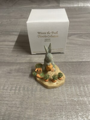 Disney Lenox Classic Pooh Hase im Garten Figur Fingerhut Sammlung Originalverpackt