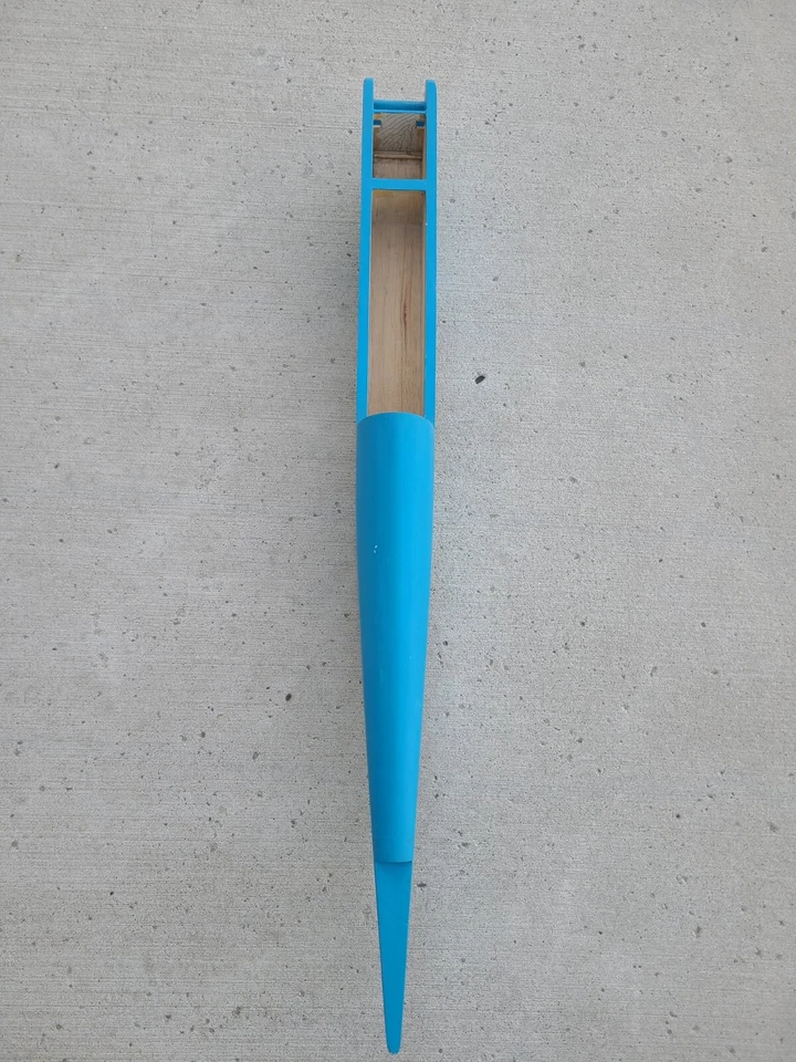 VINTAGE RC MODEL AIRPLANE PART ASSEMBLED BLUE BODY (42"x3.5"x7") - Image 4 of 4