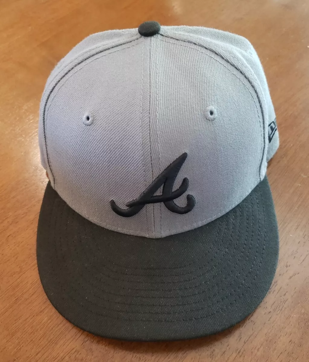 Men's New Era Black Atlanta Braves Team Logo 59FIFTY Fitted Hat