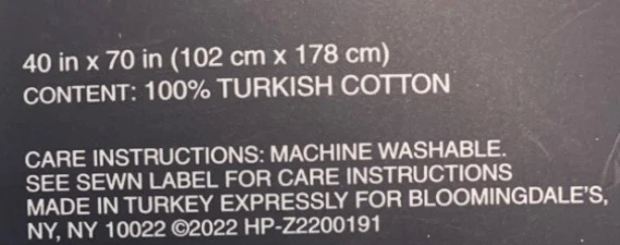 (2) Toallas de playa HUDSON PARK 40" X 70" palma verde y blanca algodón turco Foto 2 de 2